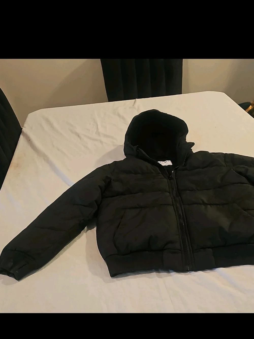 Old Navy Black Kids Puffer Jacket with Hood